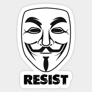 Anonymous Resist Sticker